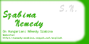 szabina nemedy business card